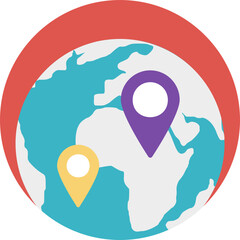 
A curved paper map with pointer, address navigation concept
