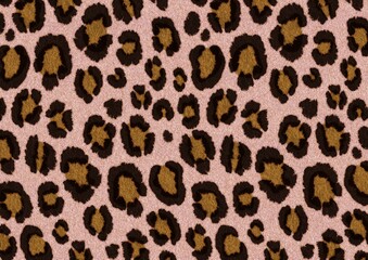 ヒョウ柄　レオパード　背景 模様 テキスタイル イラスト　ピンク