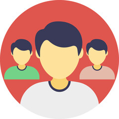 
Flat icon design of a group of people
