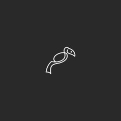 Bird Abstract animal logo vector template download