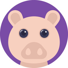 
Pig, an omnivorous domesticated hoofed mammal with bristly hair and a flat snout 
