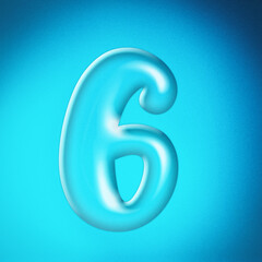 Water letter A alphabet clear water letter. 3D Rendering