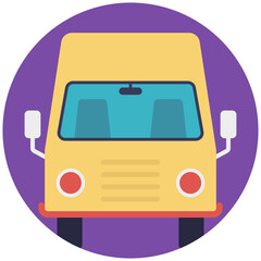 
A road transport bus, school or passenger bus

