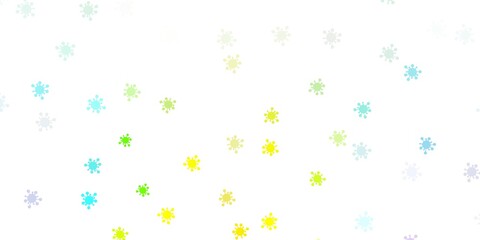 Light multicolor vector backdrop with virus symbols.