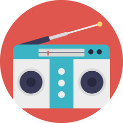 Favorite genres and songs with this radio design icon 