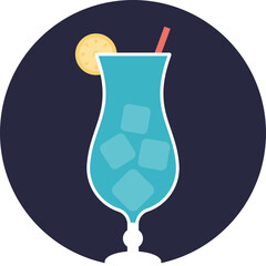 
Mixed alcoholic drink, cocktail drink glass  
