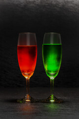 カクテル　Pictures of beautifully colored cocktails