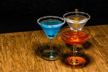 カクテル　Pictures of beautifully colored cocktails