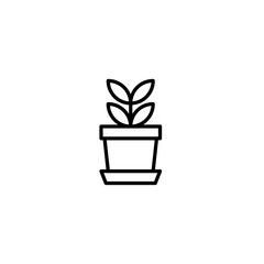 flower vase icon vector