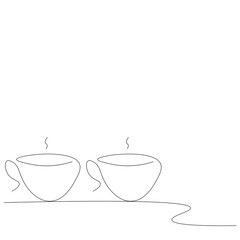 Obraz na płótnie Canvas Cups of coffee on white background. Vector illustration