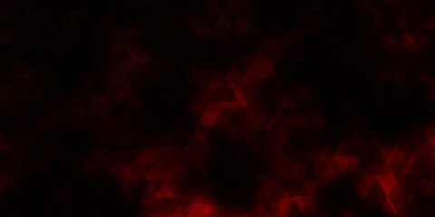 Dark Orange vector template with lines, triangles.