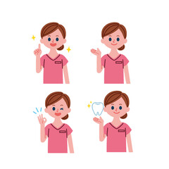 歯科助手のイラスト素材