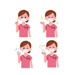 歯科助手のイラスト素材