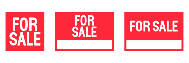 Red “For sale” banner