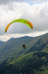 paraglider in the sky