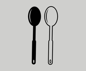 spoon icon design. Symbol of cooking utensils. spoon vector illustration symbol icon clipart on white isolated background.