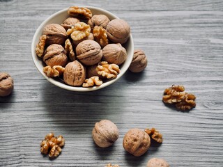 신선한 자연 유기농 견과류 호두 