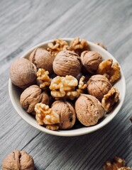 신선한 자연 유기농 견과류 호두 