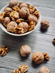 신선한 자연 유기농 견과류 호두 