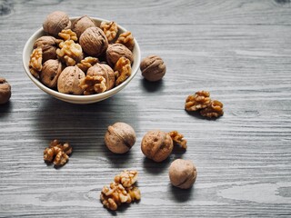 신선한 자연 유기농 견과류 호두 