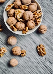 신선한 자연 유기농 견과류 호두 