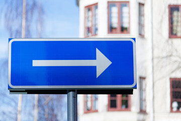 road sign meaning one-way direction