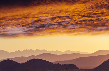 Mountains silhouette