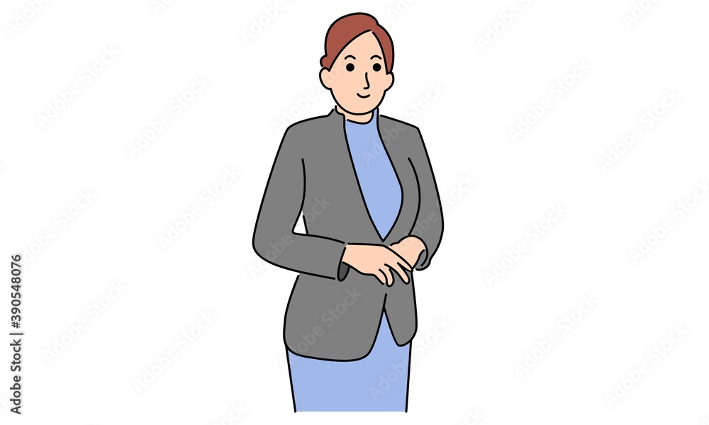 Canvas Prints Vector illustration of businesswoman character