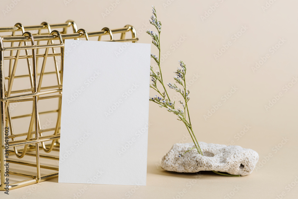 Poster white name card design element