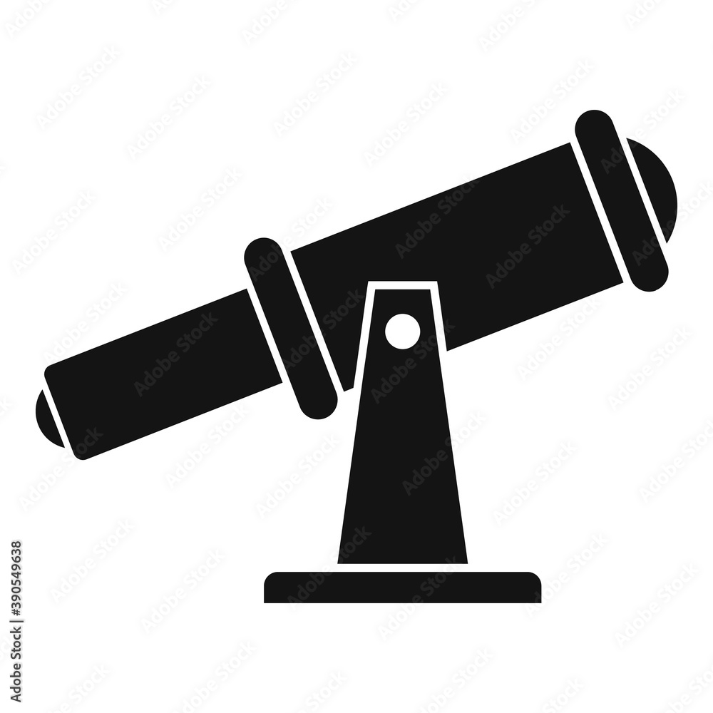 Poster astronomy telescope icon. simple illustration of astronomy telescope vector icon for web design isol
