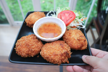 deep fried shrimp ball or fried shrimp ball