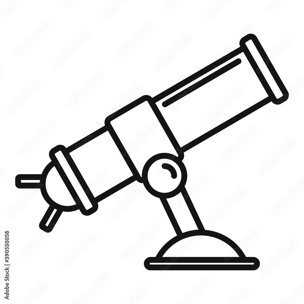 Poster telescope icon. outline telescope vector icon for web design isolated on white background