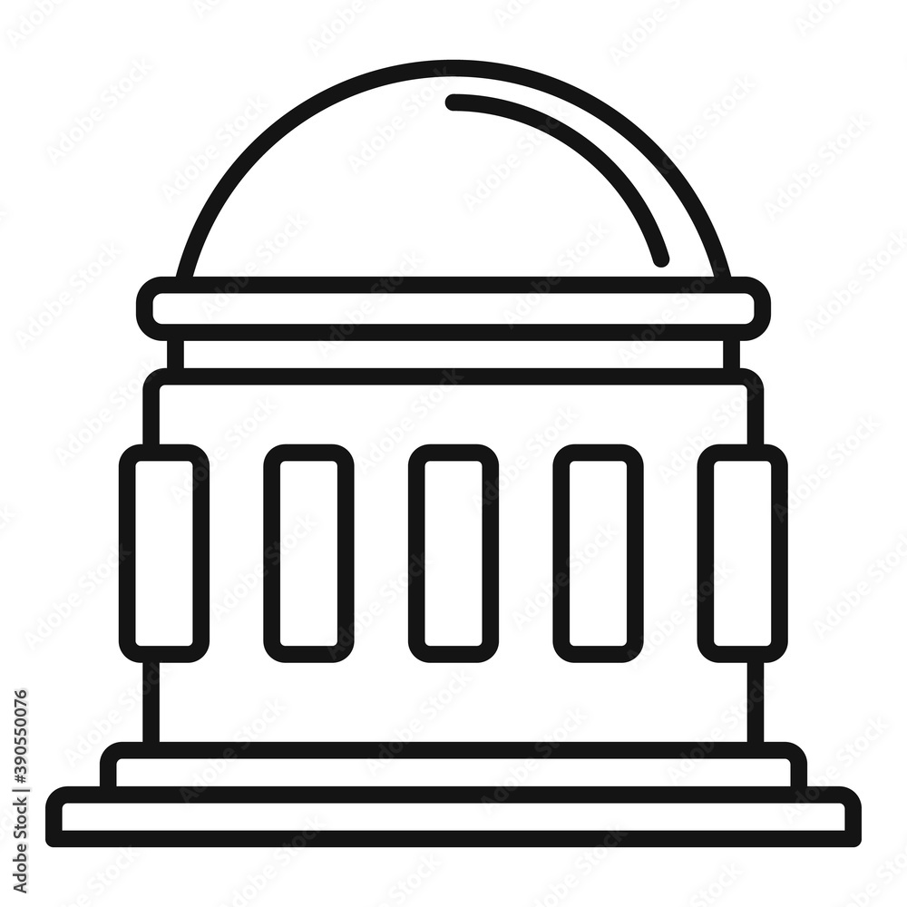 Poster planetarium icon. outline planetarium vector icon for web design isolated on white background