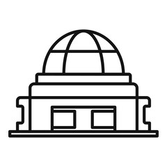 Optical planetarium icon. Outline optical planetarium vector icon for web design isolated on white background