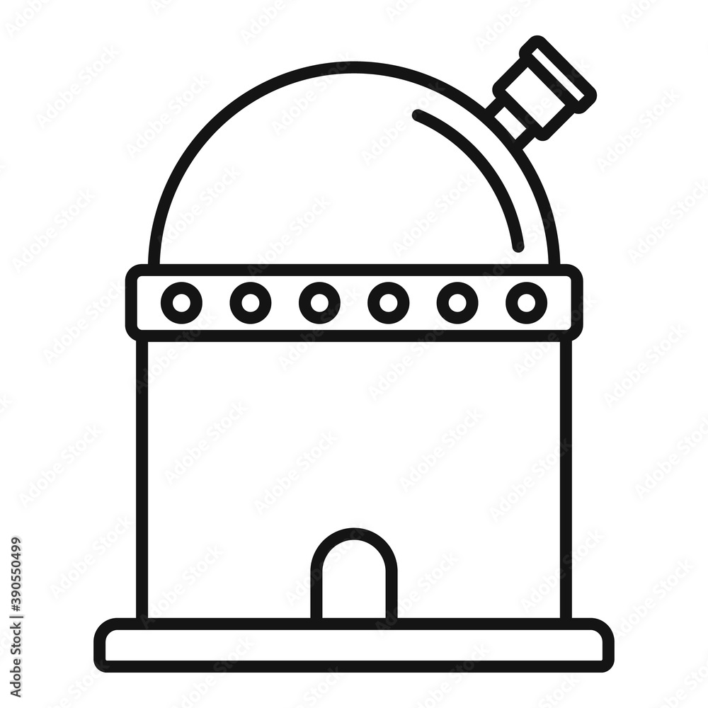 Poster watching planetarium icon. outline watching planetarium vector icon for web design isolated on white