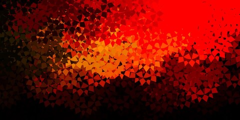 Dark orange vector texture with random triangles.