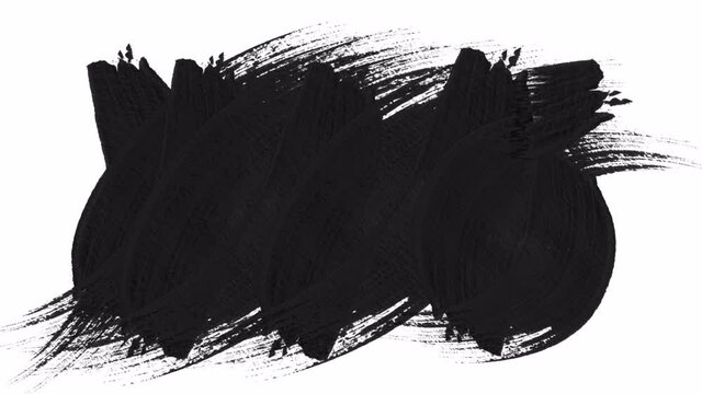 A set of abstract brush strokes in the form of a frame, transitions open with alpha channel (transparency). Hand drawn texture. Ideal for motion graphics, slideshows, transitions, fade, haze, reveal.