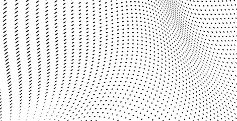 Abstract halftone wave dotted background