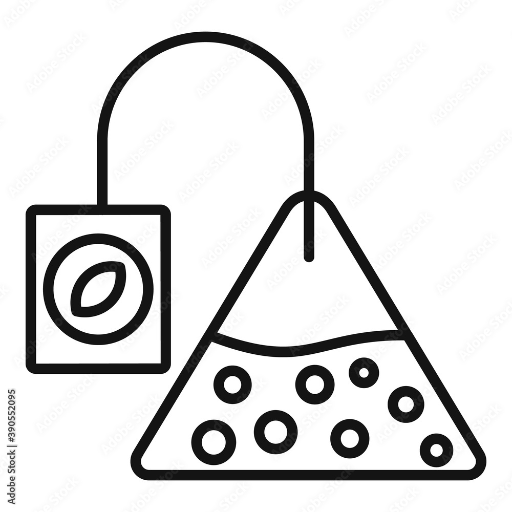 Poster tea pyramide icon. outline tea pyramide vector icon for web design isolated on white background