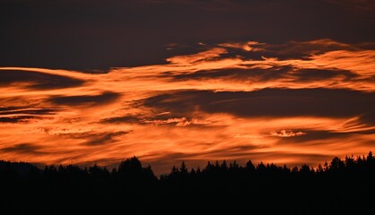 clouds at sunrise in the environment