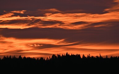 clouds at sunrise in the environment