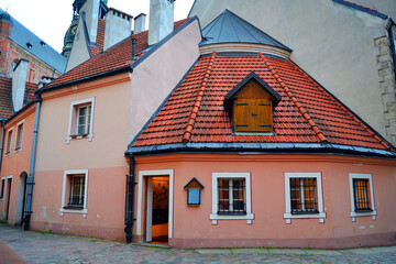 Medieval architecture of old Riga town, Latvia.