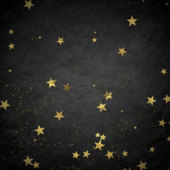 Confetti, golden texture on a dark background