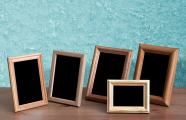 photo frames on table