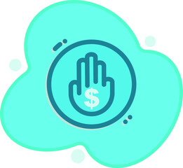 Flat bribe icon for any purpose mobile app presentation website