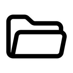Folder icon vector illustration in line style for any projects