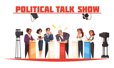 Political Talk Show Illustration