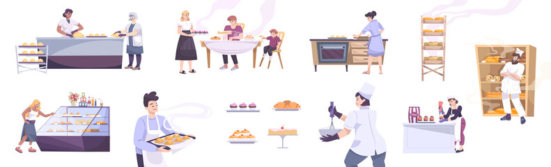 Bakery Flat Icons Collection
