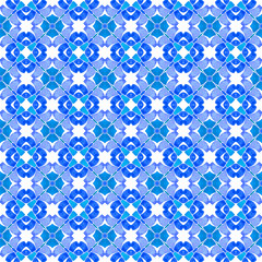 Hand painted tiled watercolor border. Blue 