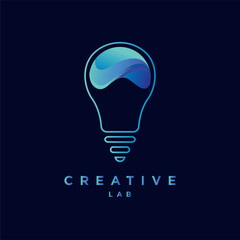 Creative lab logo design template